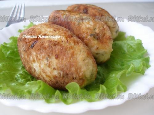 Куриные котлеты с сыром и картофелем. 06