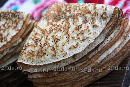 Заварные ажурные блины на кефире и молоке. 07