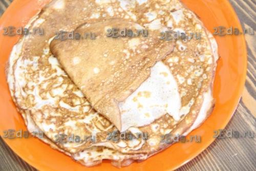 Салат с яичными блинчиками и курицей. 04