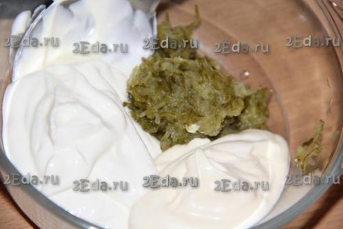 Рецепт соуса Тартар с огурцами и чесноком. 01 Рецепт соуса Тартар с огурцами и чесноком. 01