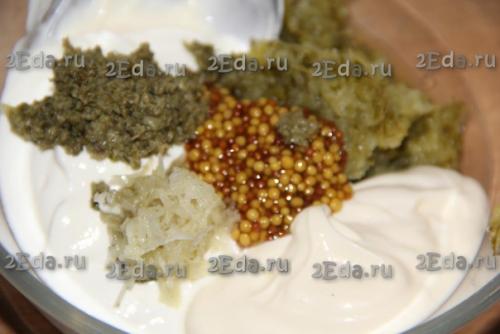 Рецепт соуса Тартар с огурцами и чесноком. 02 Рецепт соуса Тартар с огурцами и чесноком. 02