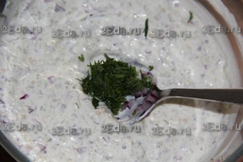 Рецепт соуса Тартар с огурцами и чесноком. 04 Рецепт соуса Тартар с огурцами и чесноком. 04