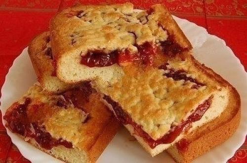 Пирог с вареньем из песочного теста. 05 Пирог с вареньем из песочного теста. 05