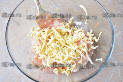 Рыбные котлеты с плавленным сыром. 03