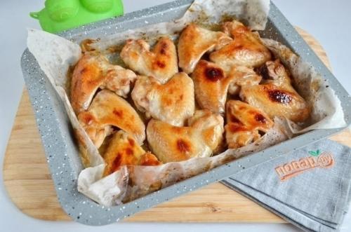 Куриные крылышки в медово - чесночном маринаде. 05 Куриные крылышки в медово - чесночном маринаде. 05