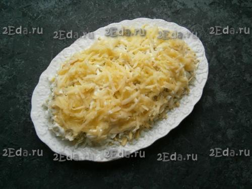 Слоеный салат с печенью трески. 05 Слоеный салат с печенью трески. 05