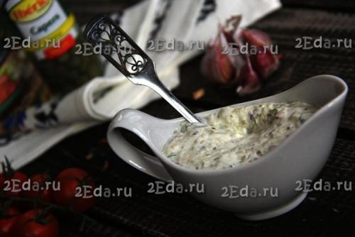 Рецепт соуса Тартар с огурцами и чесноком. 06 Рецепт соуса Тартар с огурцами и чесноком. 06