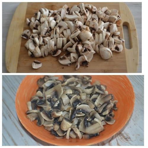 Салат с курицей, шампиньонами и свежим огурцом. 01 Салат с курицей, шампиньонами и свежим огурцом. 01