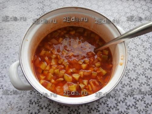 Салат из кабачков с помидорами Анкл Бенс на зиму. 05