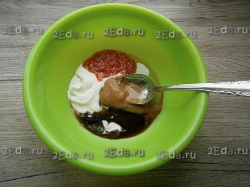 Курица, запеченная с медом и горчицей. 01