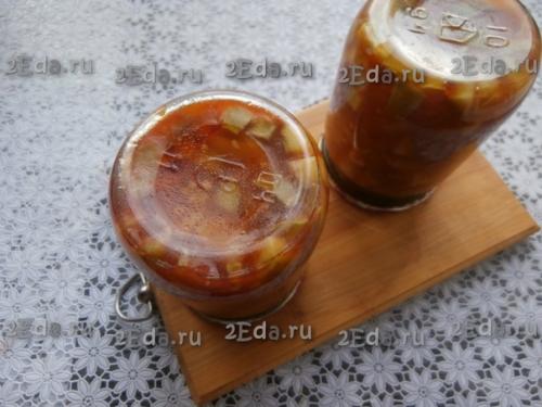 Салат из кабачков с помидорами Анкл Бенс на зиму. 06