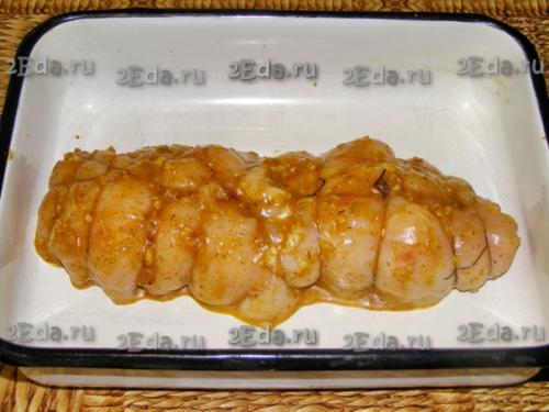 Пастрома из куриного Филе в духовке. 06 Пастрома из куриного Филе в духовке. 06