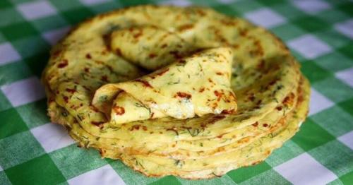 Тонкие блины из кабачков.