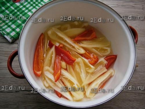 Болгарский перец с чесноком на зиму. 04 Болгарский перец с чесноком на зиму. 04