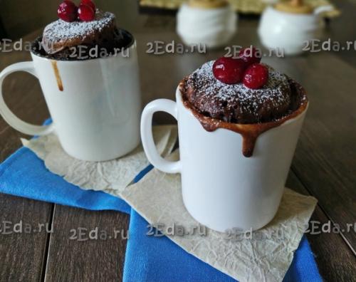 Шоколадный кекс в кружке в микроволновке. 07 Шоколадный кекс в кружке в микроволновке. 07
