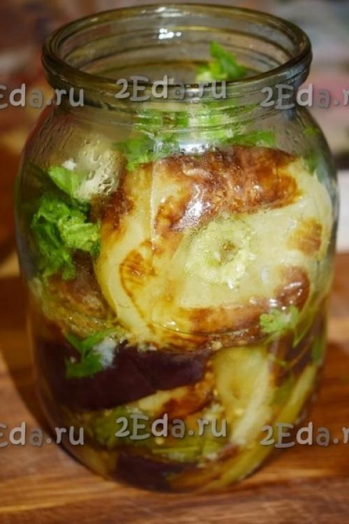 Баклажаны с болгарским перцем и чесноком на зиму. 07