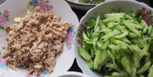 Салат с корейской морковью и грибами. 02