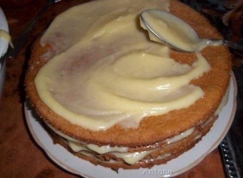 Медовик с заварным кремом - нежный, пропитанный, большой. 02 Медовик с заварным кремом - нежный, пропитанный, большой. 02