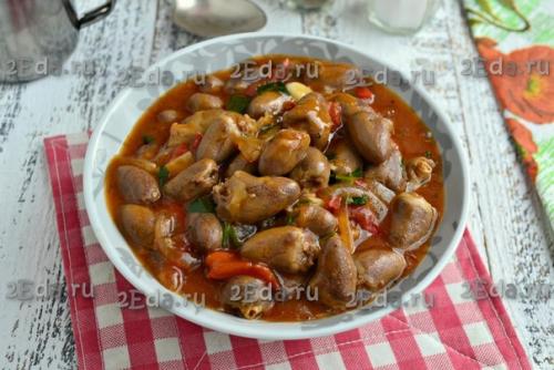 Подлива из куриных сердечек. 04 Подлива из куриных сердечек. 04