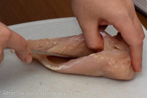 Фаршированные куриные грудки. 01