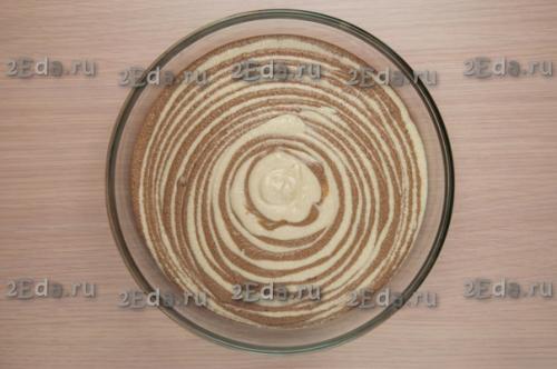 Торт Зебра на сметане в духовке. 04 Торт Зебра на сметане в духовке. 04