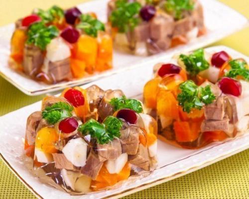 Порционное заливное мясо или язык. 03