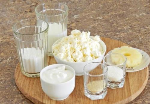 Творожное бланманже с ананасом. 01 Творожное бланманже с ананасом. 01