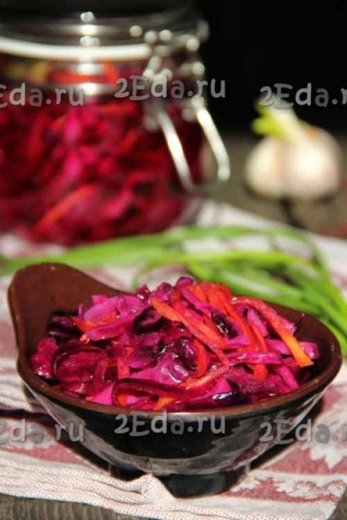 Маринованная краснокочанная капуста. 06