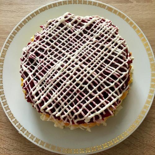 Свекольный салатик.  Ингредиенты: 01