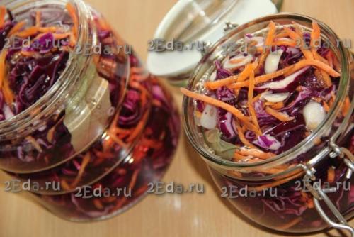 Маринованная краснокочанная капуста. 05