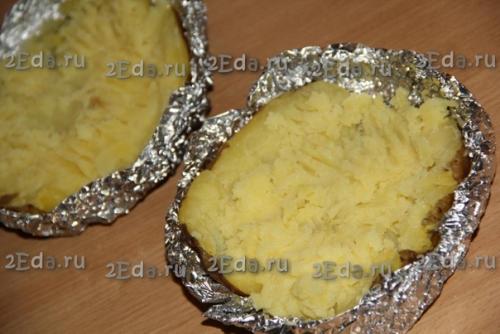 Жульен в картошке с грибами и сыром. 04 Жульен в картошке с грибами и сыром. 04