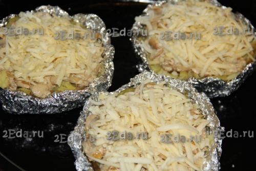 Жульен в картошке с грибами и сыром. 06 Жульен в картошке с грибами и сыром. 06