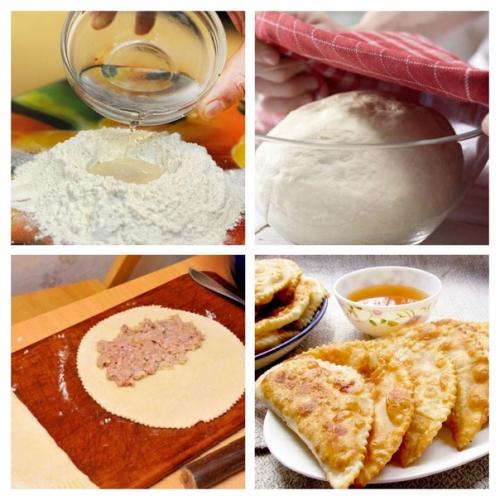 Как приготовить хрустящее тесто для чебуреков.