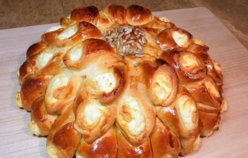 Пирог Георгин с творогом. Пирог Георгин с творогом.