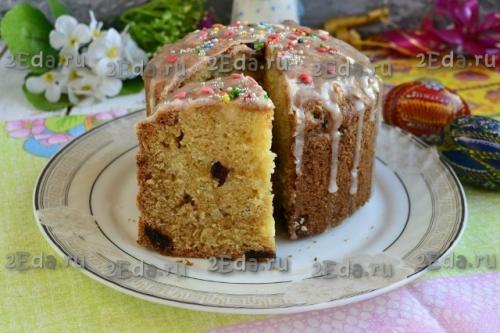 Творожный кулич без дрожжей. 07