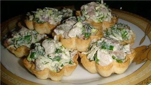 Корзиночки с сельдью.