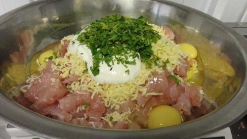 Куриные оладьи с сыром. 03