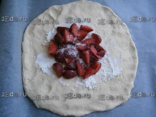 Творожная галета с клубникой. 04