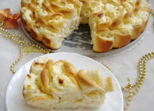 Творожный пирог Хризантема. 07