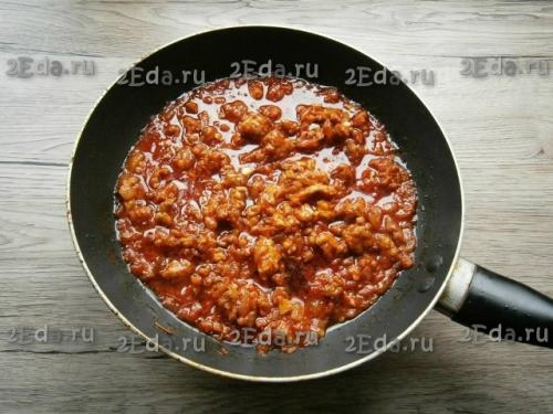 Макароны по-флотски с фаршем и томатной пастой. 04