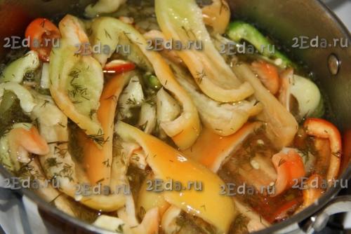 Маринованный болгарский перец с маслом на зиму. 03