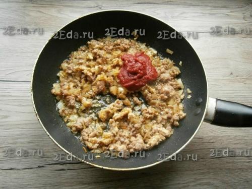 Макароны по-флотски с фаршем и томатной пастой. 03