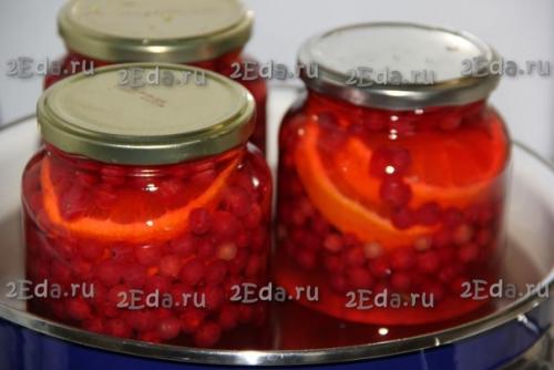 Компот из красной смородины с апельсином и мятой на зиму. 05