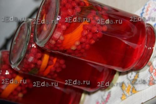 Компот из красной смородины с апельсином и мятой на зиму. 06