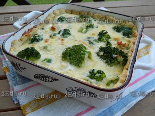 Киш - Лорен с курицей и брокколи. 09