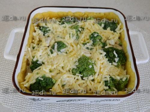 Киш - Лорен с курицей и брокколи. 08