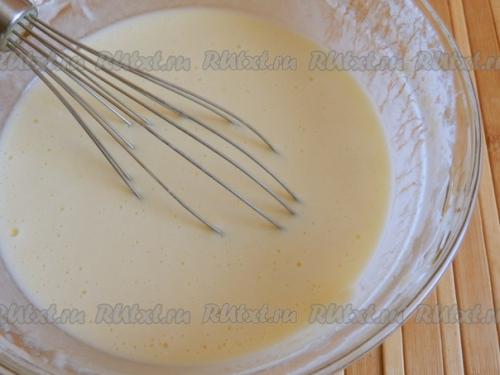 Заливной пирог с яблоками. 06