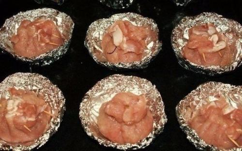 Мешочки с сыром и грибами. 04