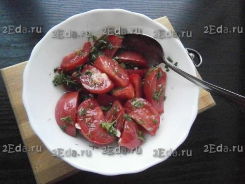 Помидоры, маринованные с чесноком быстрого приготовления. 05 Помидоры, маринованные с чесноком быстрого приготовления. 05