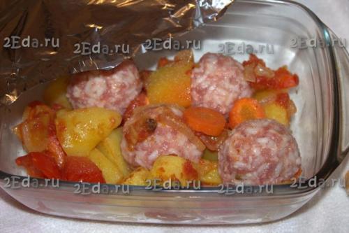 Тефтели с овощами в духовке. 06 Тефтели с овощами в духовке. 06